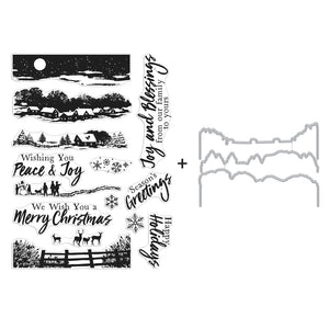Winter Scene Stamp & Cut