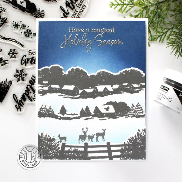 Winter Scene Stamp & Cut
