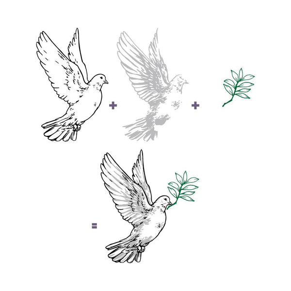 Color Layering Dove Stamp & Cut