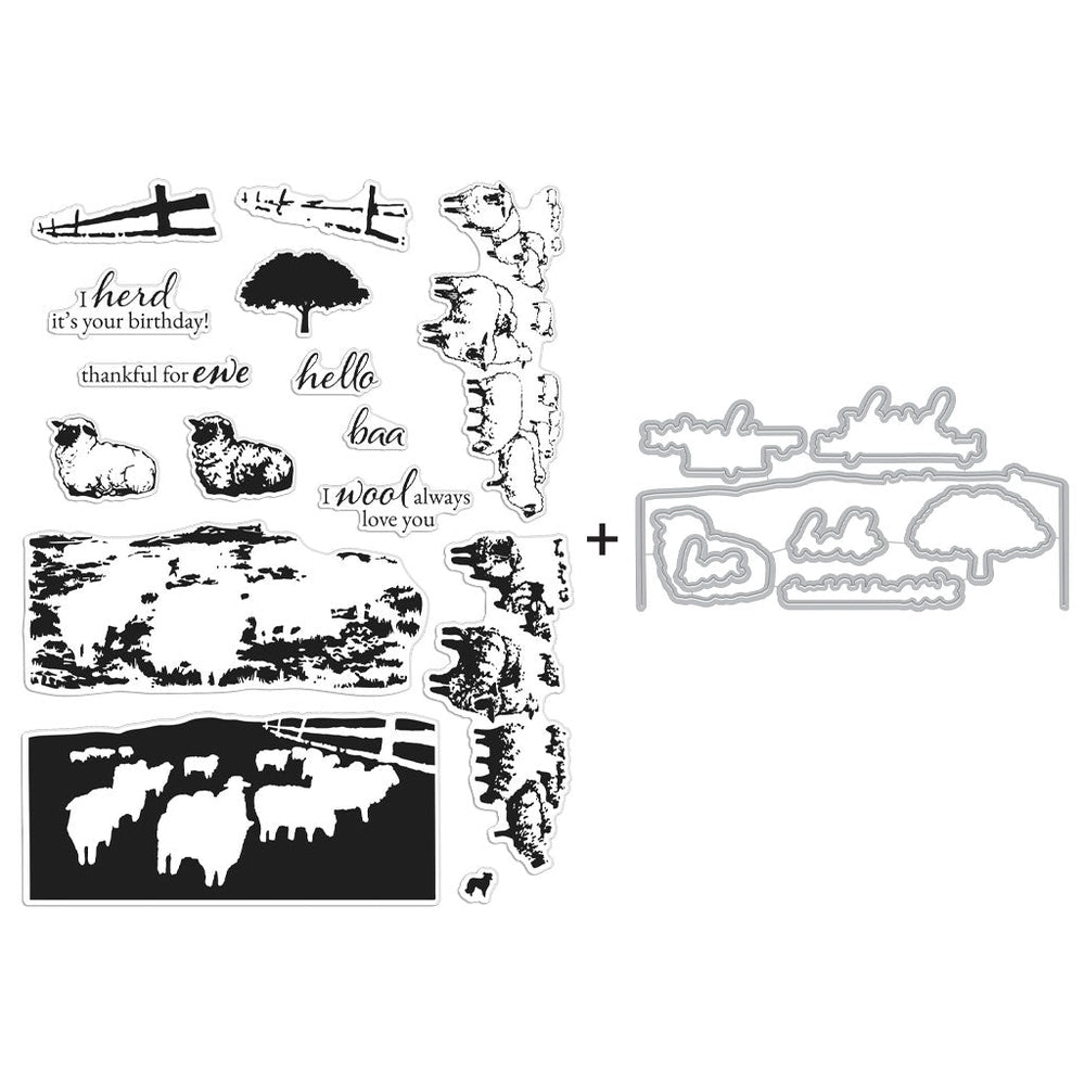 Sheep Herd HeroScape Stamp & Cut