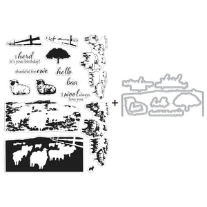 Sheep Herd HeroScape Stamp & Cut