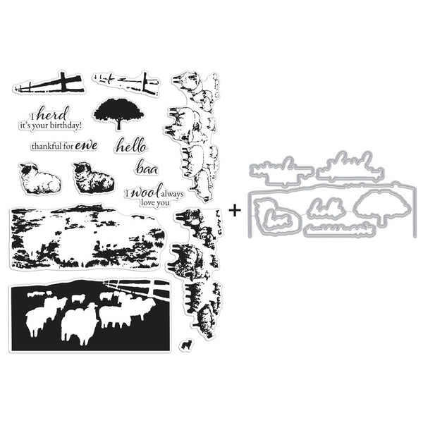 Sheep Herd HeroScape Stamp & Cut