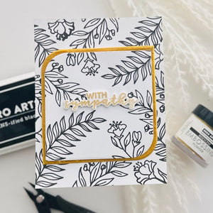 With Sympathy Stamp & Cut