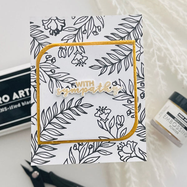 With Sympathy Stamp & Cut