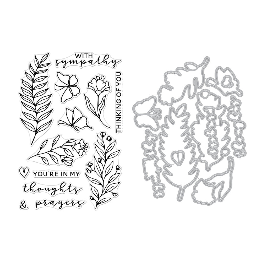 With Sympathy Stamp & Cut