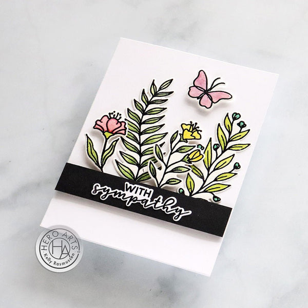 With Sympathy Stamp & Cut