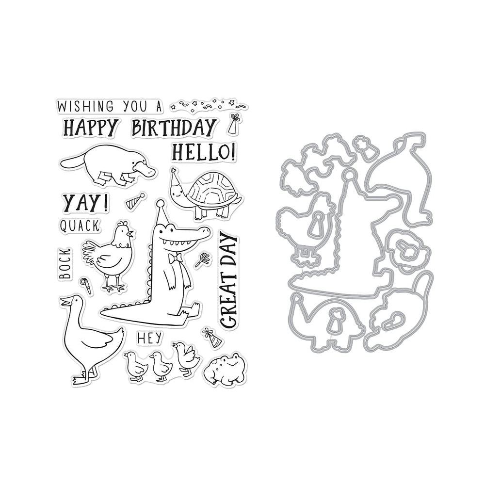 Birthday Animals Stamp & Cut
