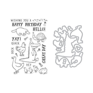 Birthday Animals Stamp & Cut