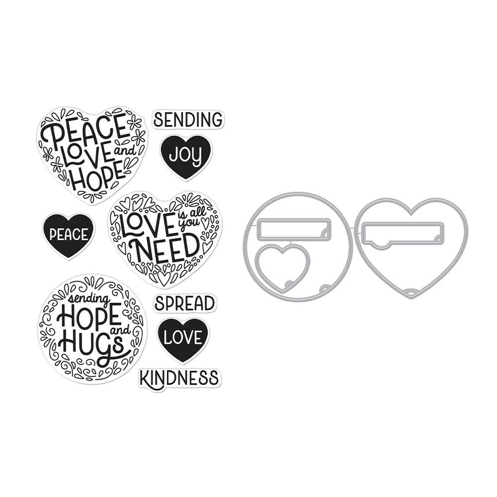 Peace & Love Stamp & Cut