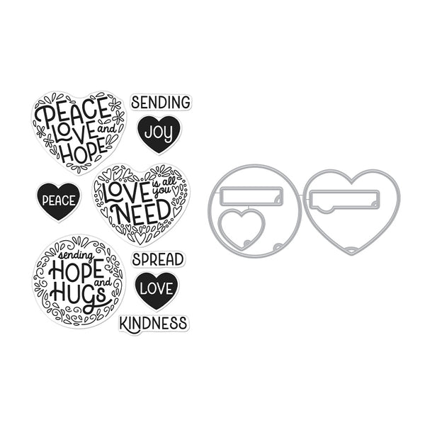 Peace & Love Stamp & Cut
