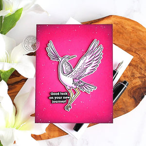 Crane Wishes Stamp & Cut