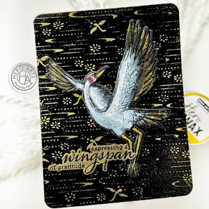 Crane Wishes Stamp & Cut