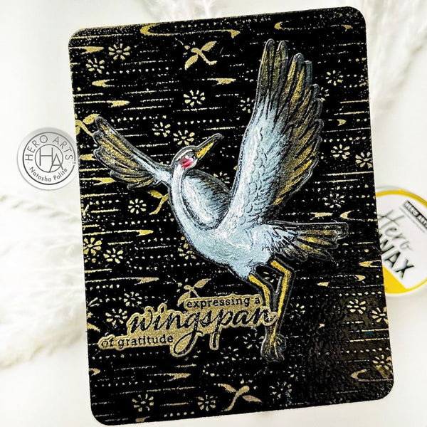 Crane Wishes Stamp & Cut