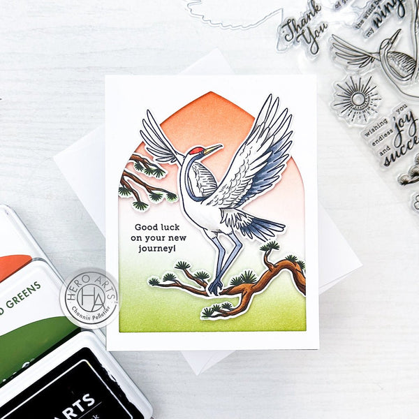Crane Wishes Stamp & Cut