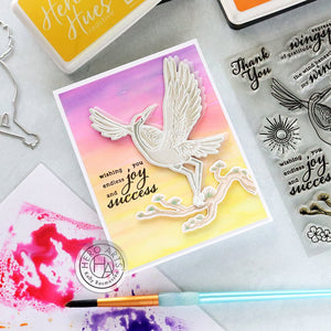Crane Wishes Stamp & Cut