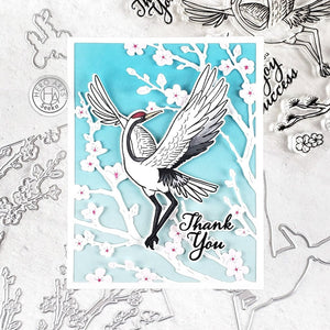 Crane Wishes Stamp & Cut
