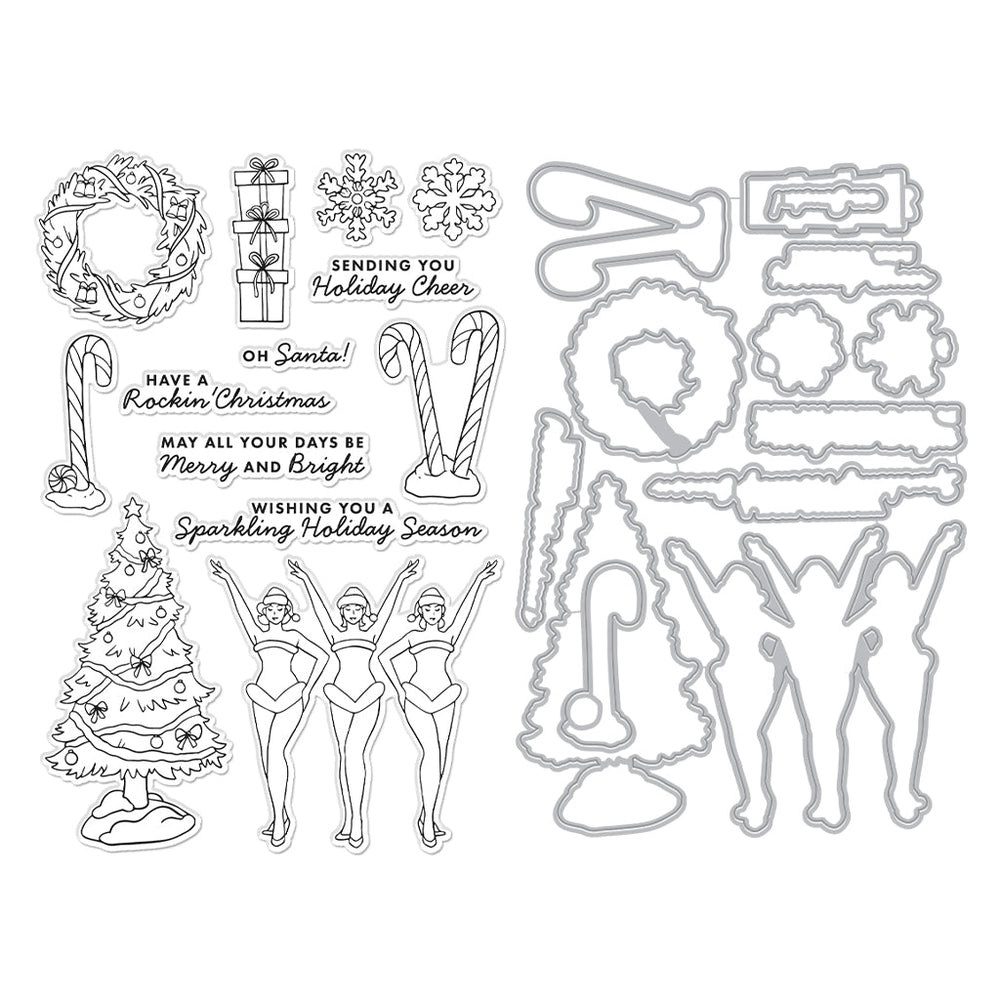 Sparkling Holiday Stage Stamp & Cut by Ralph Tyndall