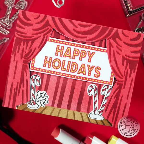 Holiday Marquee Messages Stamp & Cut by Ralph Tyndall