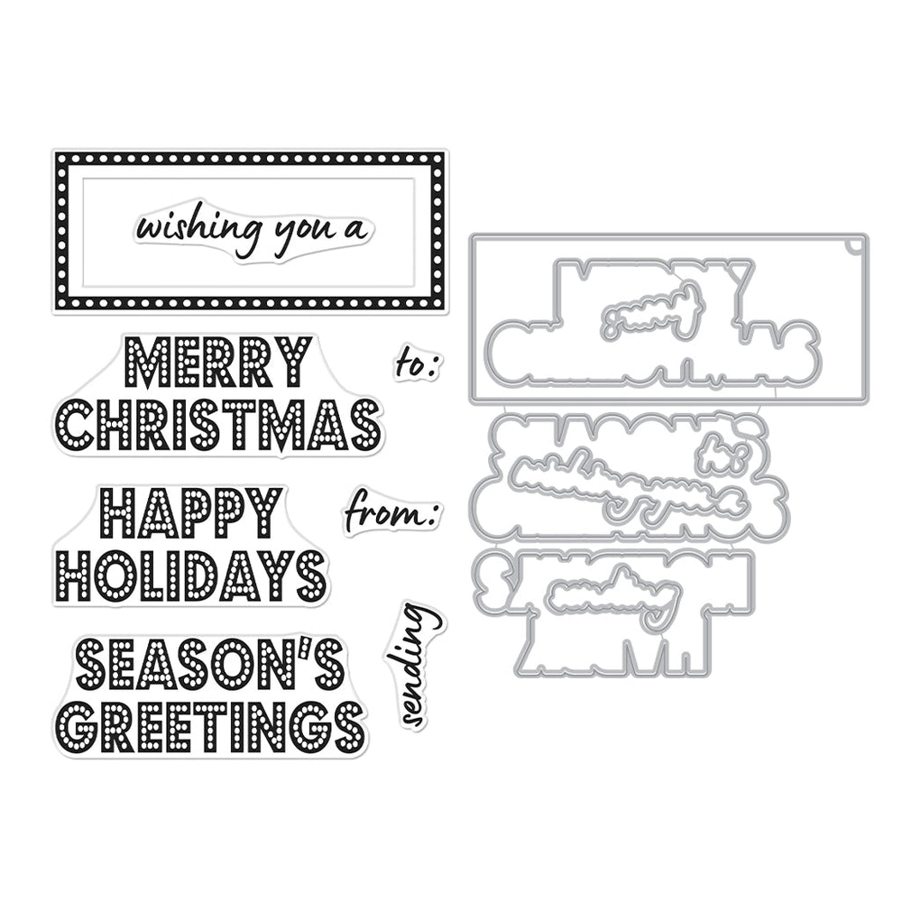 Holiday Marquee Messages Stamp & Cut by Ralph Tyndall