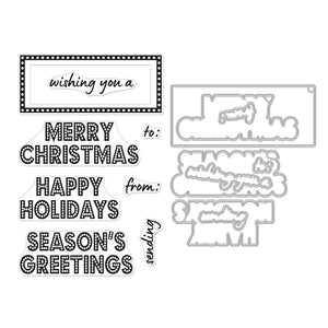 Holiday Marquee Messages Stamp & Cut by Ralph Tyndall