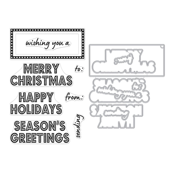 Holiday Marquee Messages Stamp & Cut by Ralph Tyndall