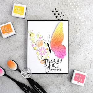 Floral Rainbow & Clouds Stamp & Cut
