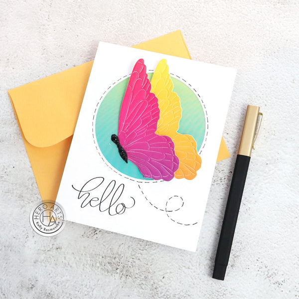 Floral Rainbow & Clouds Stamp & Cut