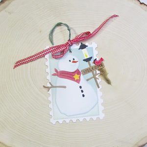 Country Snowman Etched Dies by Annie Williams