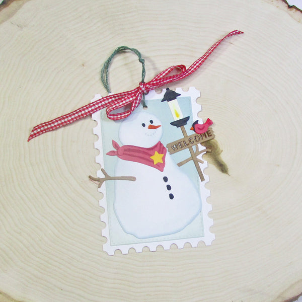 Country Snowman Etched Dies by Annie Williams