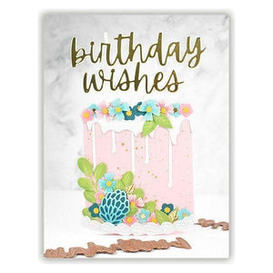 Birthday Cheers Etched Dies from the Bougie Birthday Collection by Nina Boettcher
