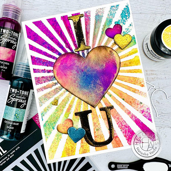 Fuchsia + Gold Two-Tone Metallic Spray