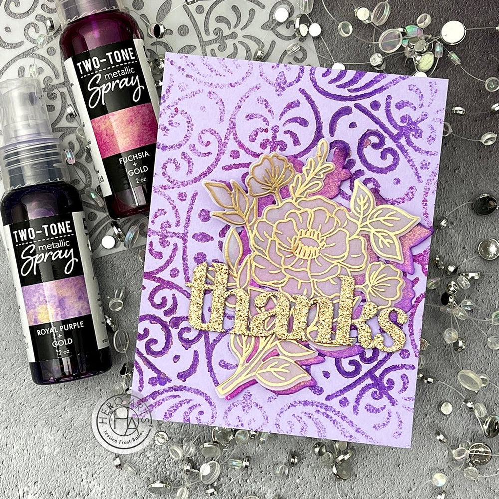 Royal Purple + Gold Two-Tone Metallic Spray