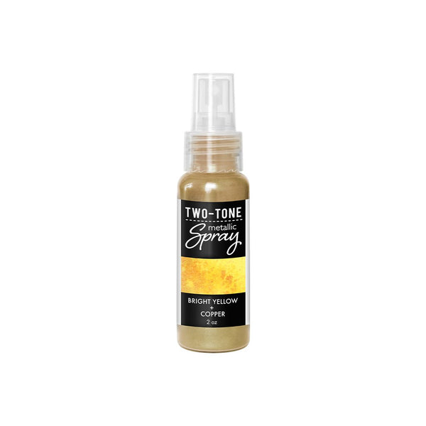 Bright Yellow + Copper Two-Tone Metallic Spray
