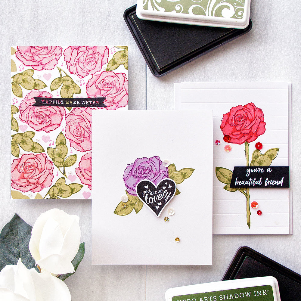 Color Layering Rose Clear Stamp Set