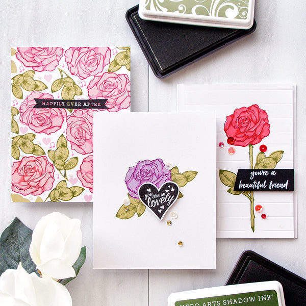 Color Layering Rose Clear Stamp Set