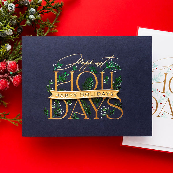 Happiest  Holidays Registration Press Plate Set by Yana Smakula