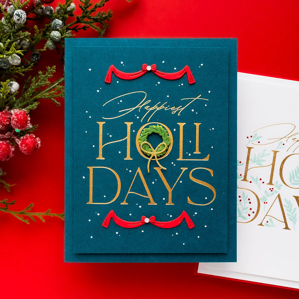 Happiest  Holidays Registration Press Plate Set by Yana Smakula