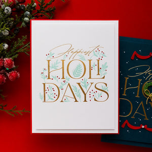Happiest  Holidays Registration Press Plate Set by Yana Smakula