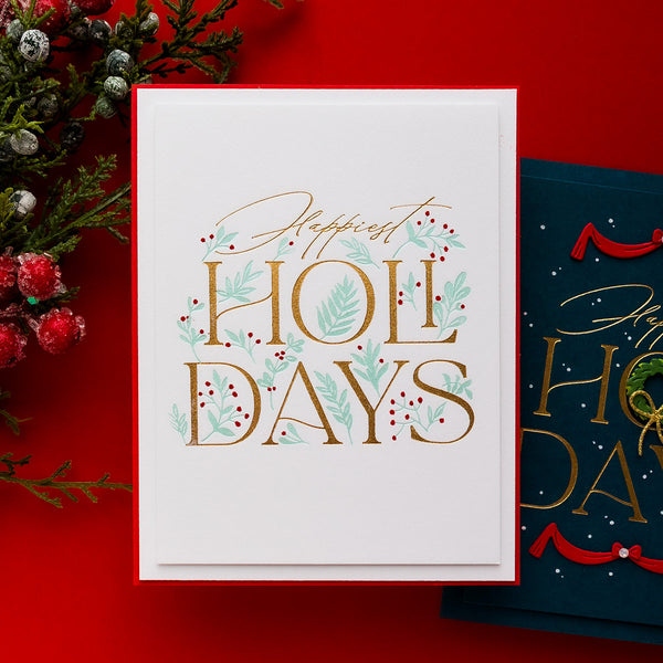 Happiest  Holidays Registration Press Plate Set by Yana Smakula