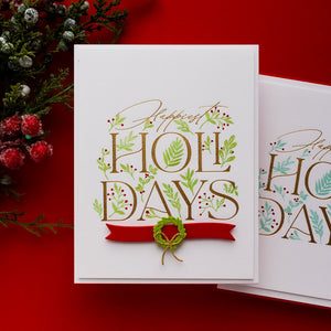 Happiest  Holidays Registration Press Plate Set by Yana Smakula