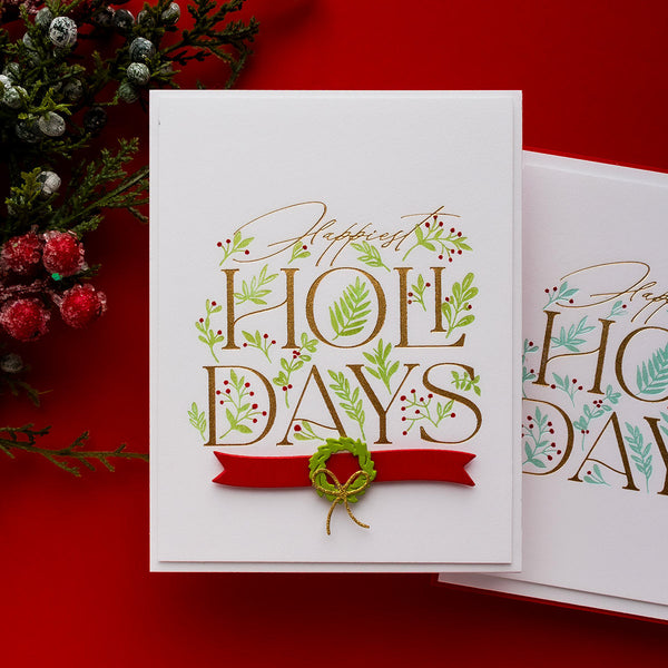 Happiest  Holidays Registration Press Plate Set by Yana Smakula
