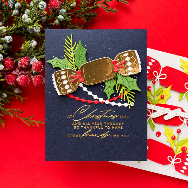 Christmas Cheer Sentiments BetterPress Plate & Die Set by Yana Smakula