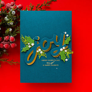 Christmas Cheer Sentiments BetterPress Plate & Die Set by Yana Smakula