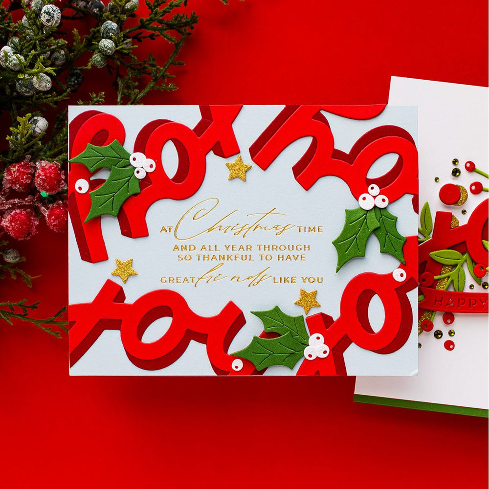 Christmas Cheer Sentiments BetterPress Plate & Die Set by Yana Smakula