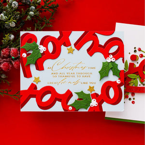 Christmas Cheer Sentiments BetterPress Plate & Die Set by Yana Smakula