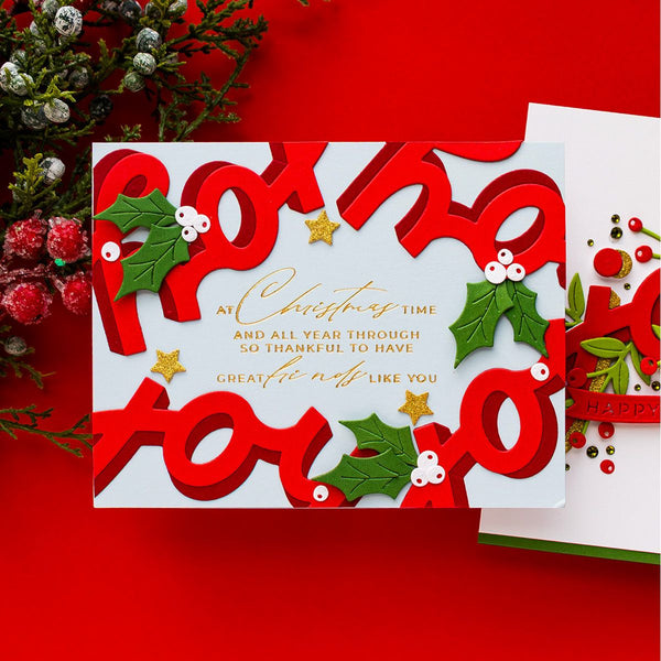 Christmas Cheer Sentiments BetterPress Plate & Die Set by Yana Smakula