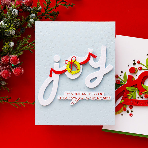Christmas Cheer Sentiments BetterPress Plate & Die Set by Yana Smakula