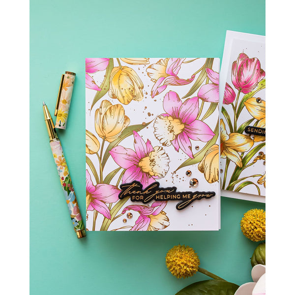 Tulips and Daffodils Press + Foil Plate by Yana Smakula