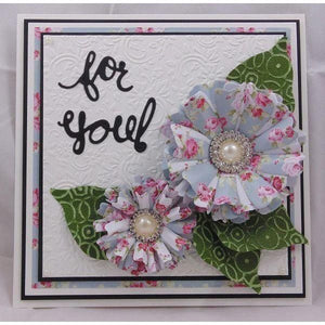 Em-bossing Fold'ers Flowers & Leaves 4.25 x 5.5 in Single Sided