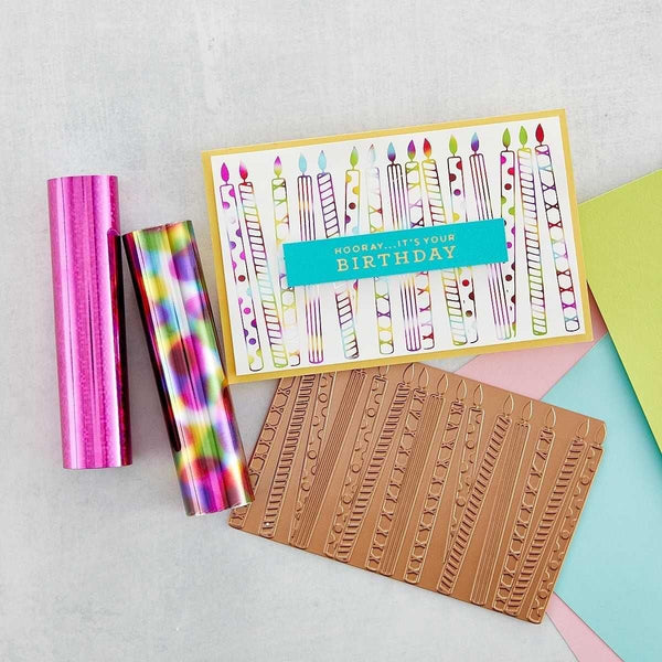 Glimmer Hot Foil Roll Rainbow Confetti